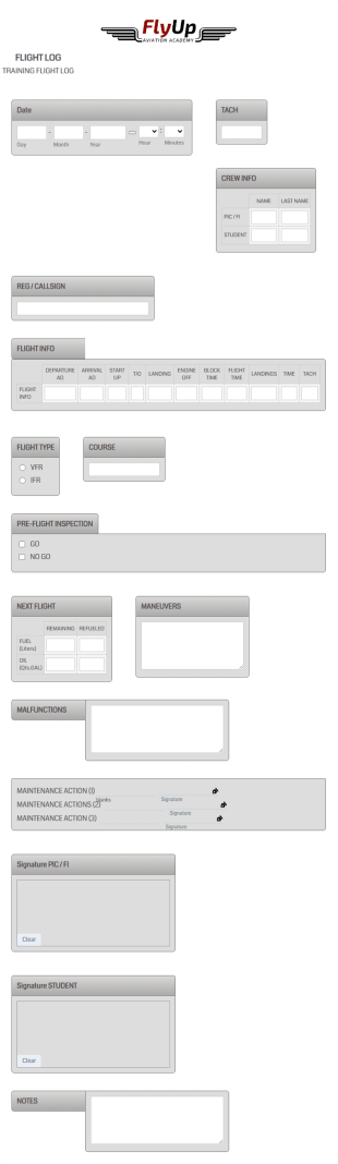 Flight Log Form Template