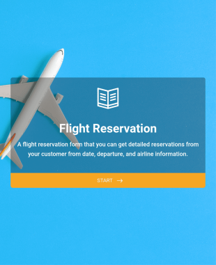 Flight Reservation Form Template