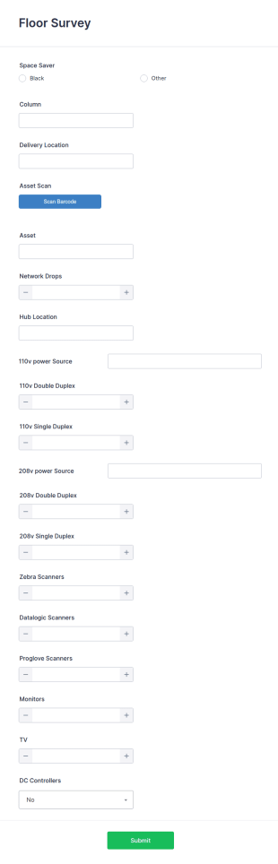 Floor Survey Form Template