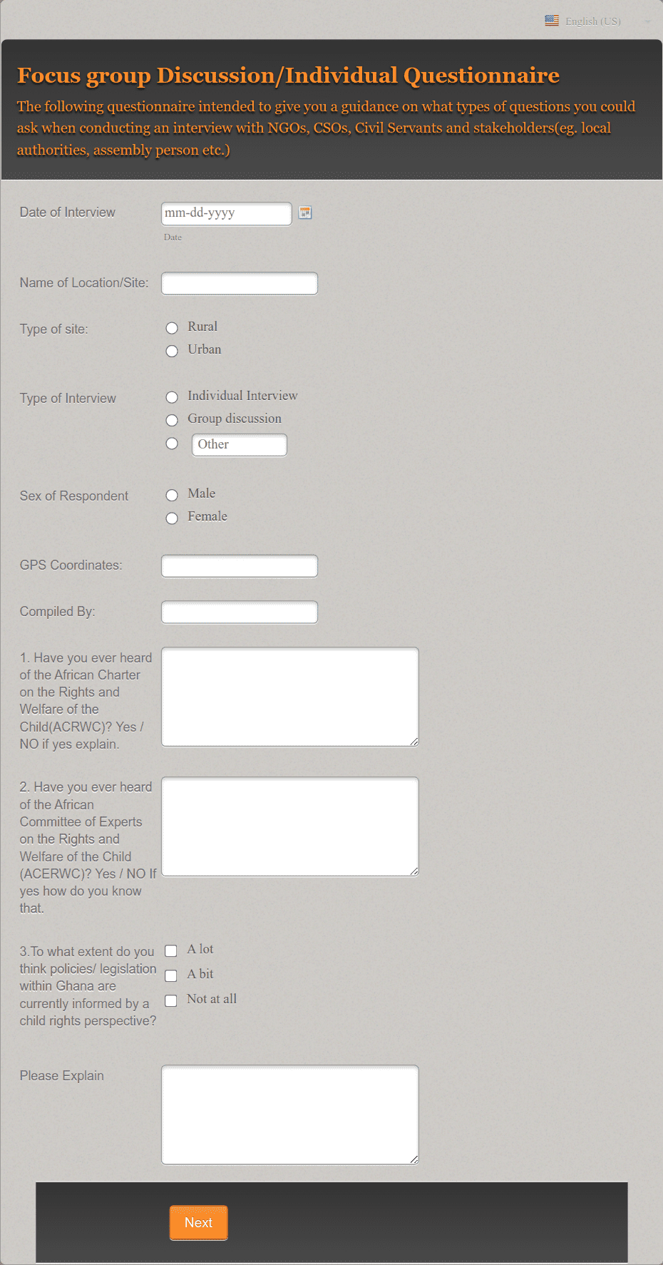 Focus Group Questionnaire Form Template | Jotform