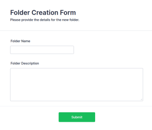 Folder Creation Form Template