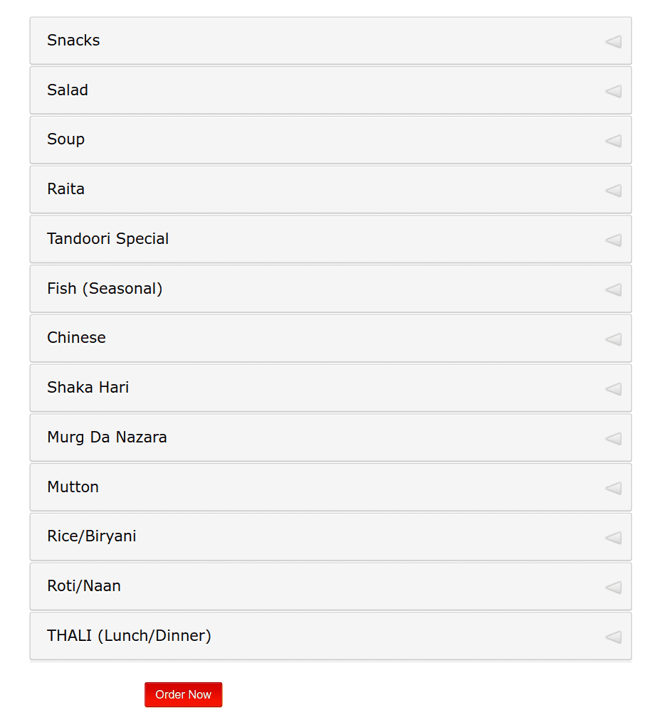 Detailed Food Menu Form Template | Jotform