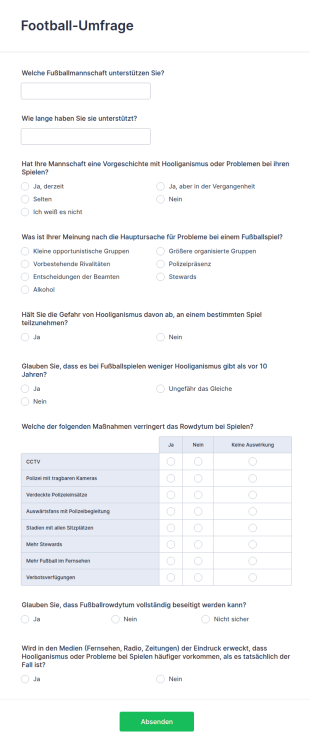 Football Umfrage