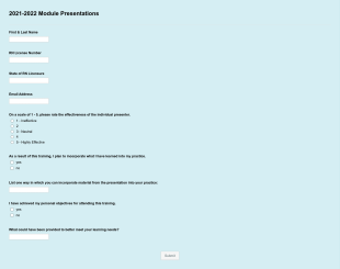 Forensic Nursing Continuing Education Form Template