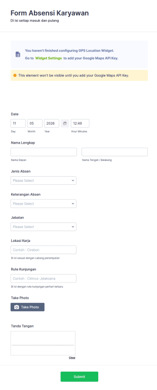 Form Absensi Karyawan