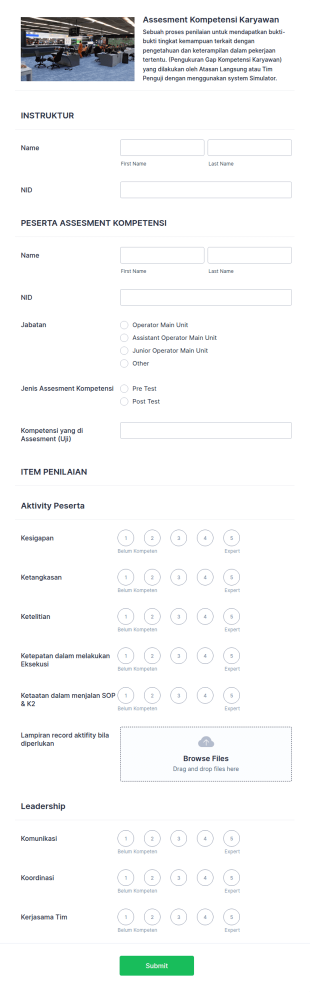 Form Assesment Kompetensi