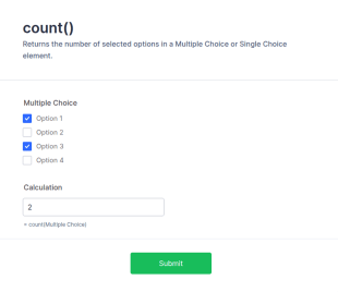 Form Calculation: Math Function Reference Count() Form Template