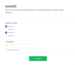 Form Calculation: Math Function Reference Count() Form Template