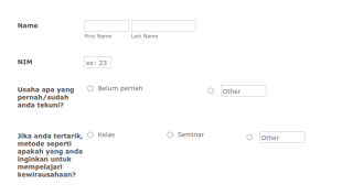 Form Club Kewirausahaan