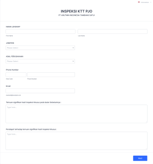 Form Inspeksi KTT PJO Tambang Satui Form Template