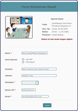 Form Kehadiran Rapat Form Template