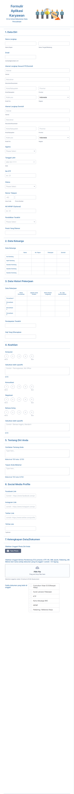 Form Lamaran Kerja