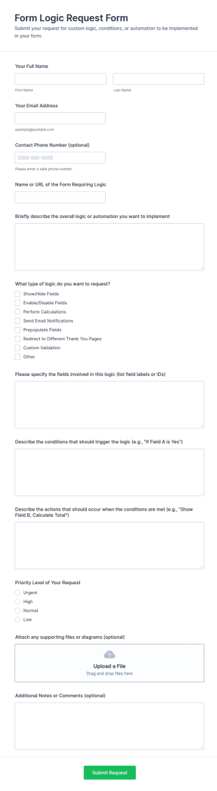 Form Logic Request Form Template