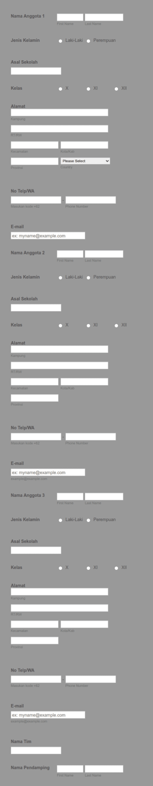 Form Pendaftaran