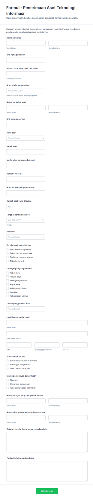 Form Penerimaan Aset Teknologi