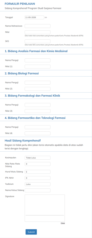 Form Penilaian Sidang