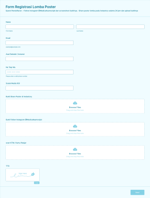 Form Registrasi Lomba Poster Form Template