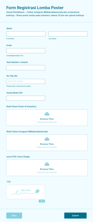 Form Registrasi Lomba Poster