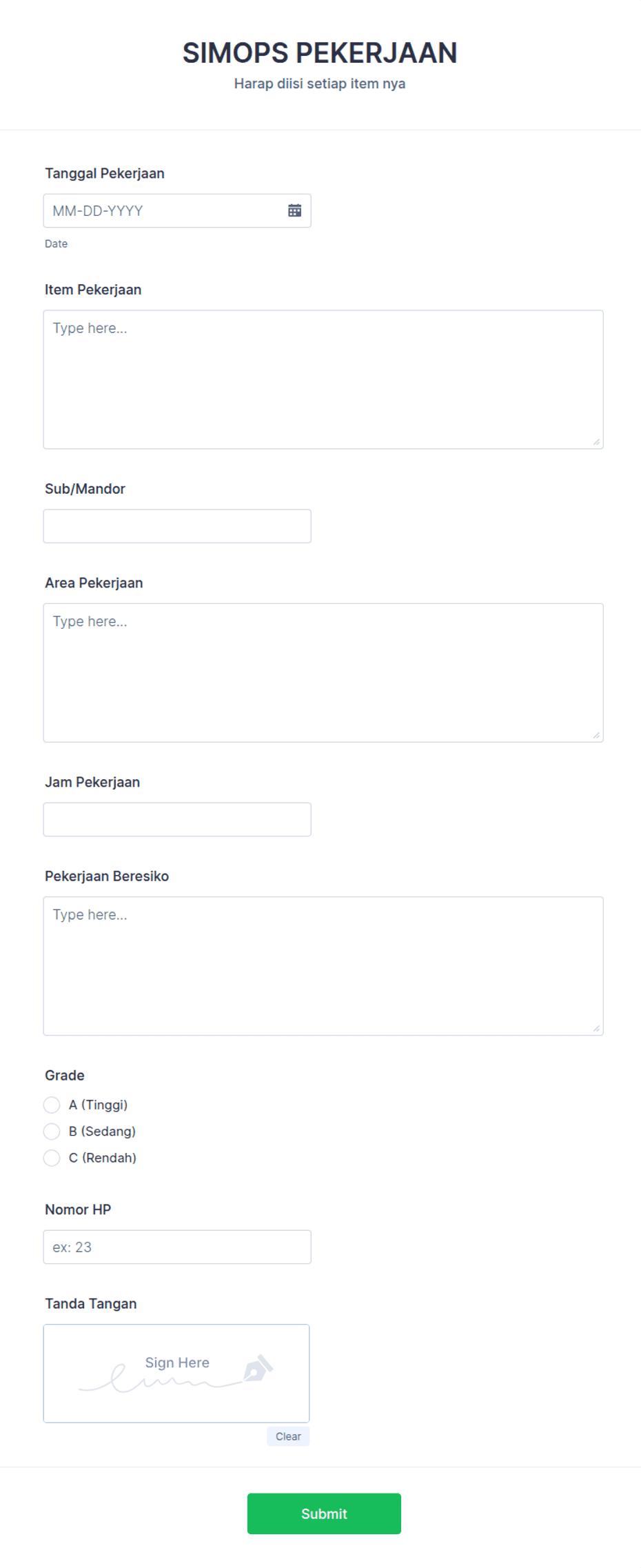 Simiaform Form Simops | Jotform
