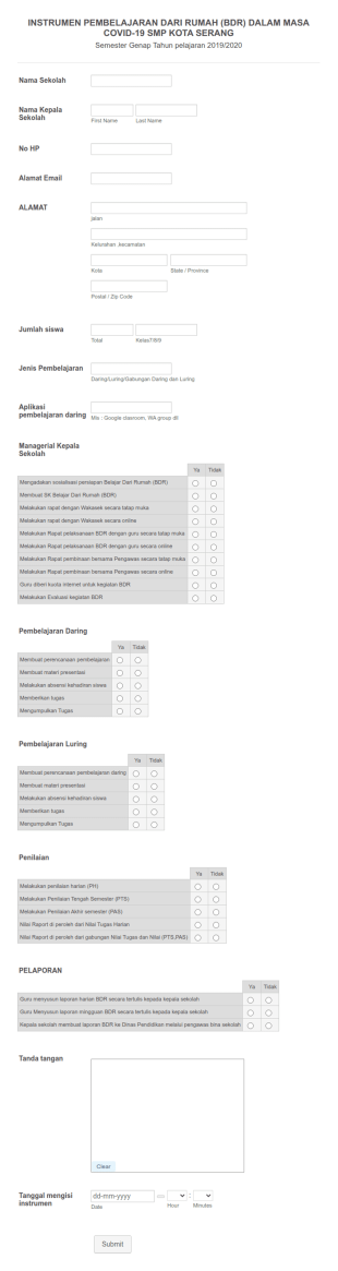 Form Supervisi