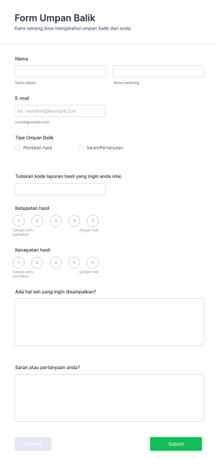 Form Umpan Balik