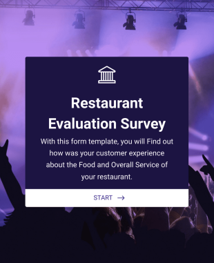 Форма за оценка на ресторант Form Template