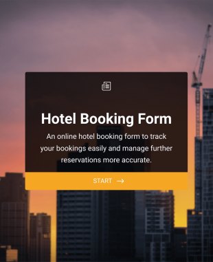 Форма за резервация на хотел Form Template