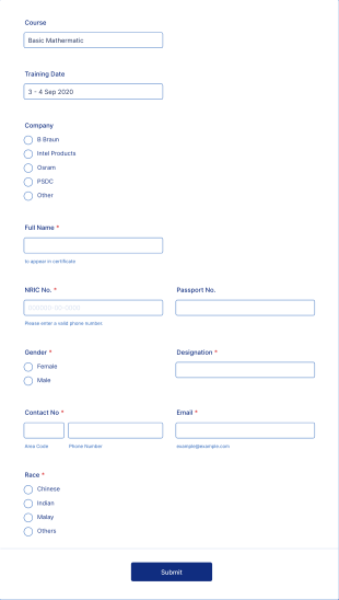 Format Attendance Sheet (Public Program) Form Template