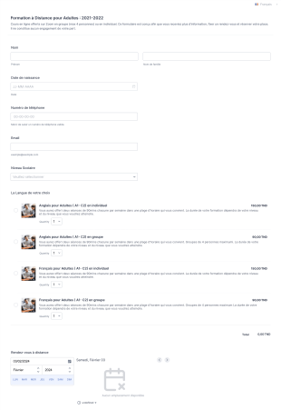 Formation à Distance Pour Adultes : 2021 2022 Form Template
