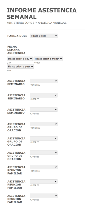 Formato Asistencia Semanal