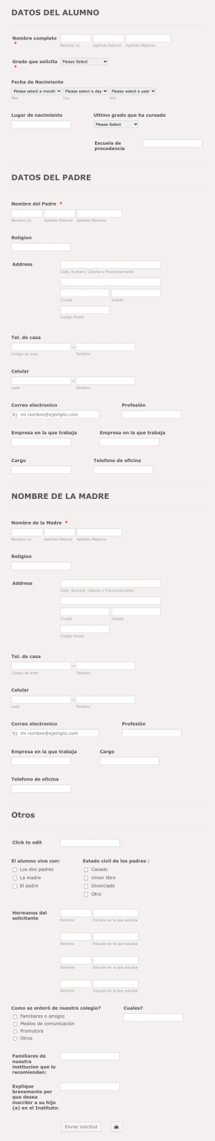 Formato De Admision Cumbres