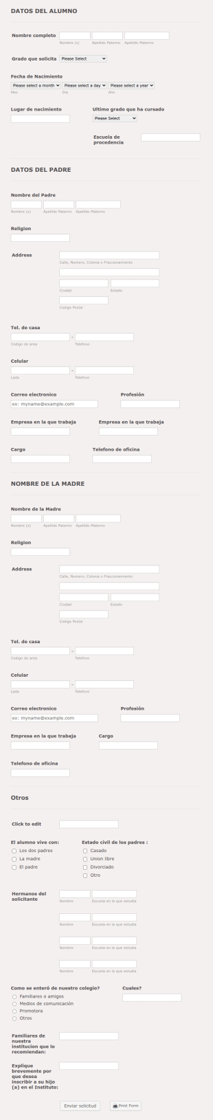Formato De Admision Cumbres