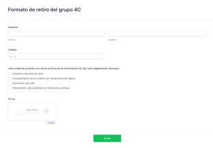 Formato De Retiro Del Grupo 4C