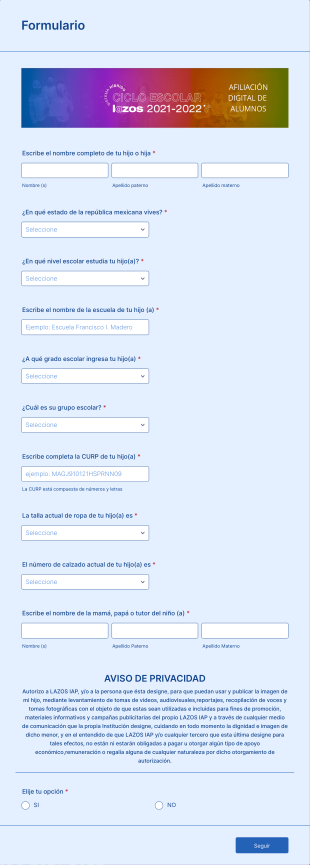Fundación Lazos Form Template