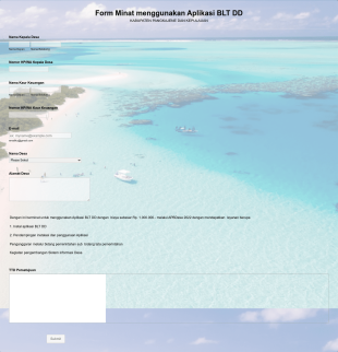 Form Minat Menggunakan Aplikasi BLT DD Form Template