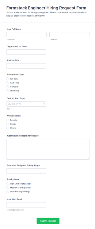 Formstack Engineer Hiring Request Form Template