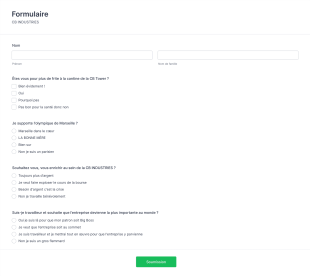Formulaire CB INDUSTRIES Form Template