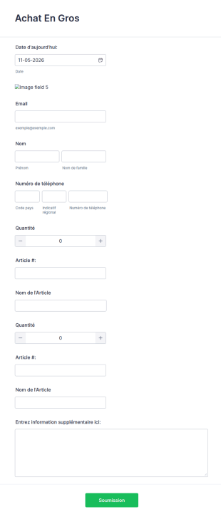 Modèle Formulaire & Bon De Commande Grossiste En Gros