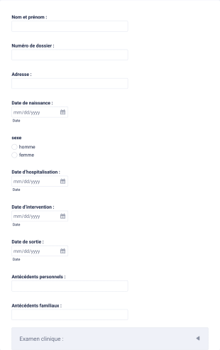 Modèle Formulaire Antécedents Médicaux Form Template