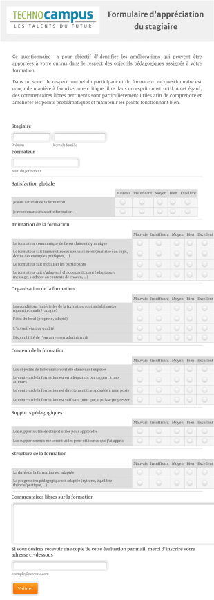 TechnoCampus DE Form Template