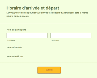 Formulaire D'arrivée Et Départ