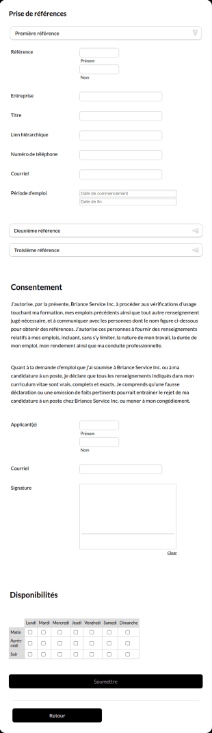 Formulaire De Candidature RH