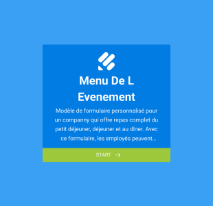 Formulaire De Choix De Menu événementiel Form Template
