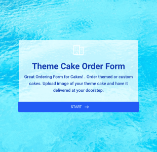 Formulaire De Commande De Gâteau Avec Theme Personnalisé