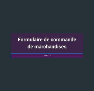 Formulaire De Commande De Marchandises Form Template