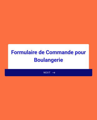 Formulaire De Commande Pour Boulangerie