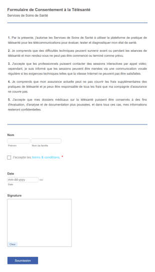 Formulaire De Consentement à La Télésanté