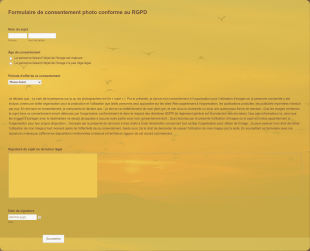 Formulaire De Consentement Photo Conforme Au RGPD Form Template