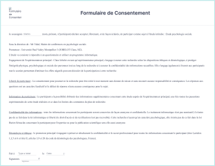 Formulaire De Consentement Form Template