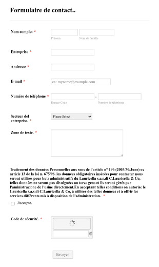 Formulaire De Contact Basique Form Template